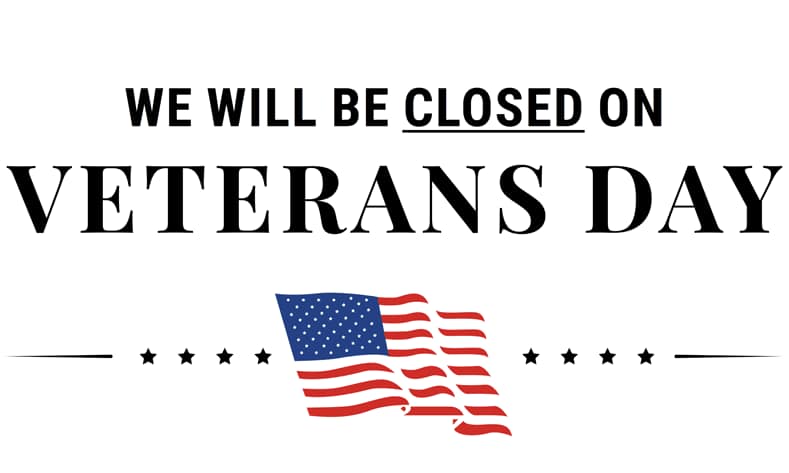 veterans day closure